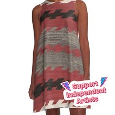 Loose-fit, mid-length sleeveless dress with silky handfeel. Printed on both sides. Machine washable. Size range XS-2XL. Navajo Rug, Navajo Rugs, Dress For Sale, Both Sides, Mid Length, Dresses For Sale, A Line Dress, Sleeveless Dress, Loose Fitting