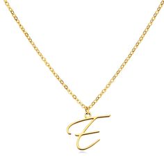 *Free* Gift With Every Order!! Letter E Cursive Initial Necklace Chain Length 15 1/2 - 18 Inches Adjustable All Jewelry Comes Beautifully Packaged And Ready For Gift Giving. Letter E Cursive, E Cursive, Order Letter, Initial E, E Letter, Peridot Pendant, Garnet And Gold, Vintage Beads Necklace, Dragonfly Necklace