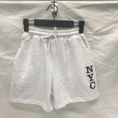 Nyc Junior Girls Workout Sports Jogging Sweatpants Shorts Nwt White 65% Cotton 35% Polyester Activewear Good For Exercise Or Casual Wear Pull-On Drawstrings Closure Two Front Side Pockets Soft Material Brand New With Tag Welcome Bundle To Save Shipping Cotton Joggers For Workout During Sports Season, Sporty Cotton Pants With Built-in Shorts, White Sweatpants With Elastic Waistband For Sports, Sporty White Sweatpants With Elastic Waistband, White Sweatpants With Elastic Waistband, Casual White Joggers, Casual Cotton Sweatpants For Sports Season, White Sweatpants With Ribbed Waistband For Sports, Casual Cotton Sweatpants