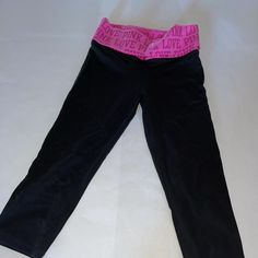 Vs Pink Yoga Pants (Ankle Length) Never Worn Without Tags!! Pink Yoga Pants With Elastic Waistband For Gym, Pink Athleisure Leggings With Elastic Waistband, Pink Athleisure Yoga Pants With Elastic Waistband, Pink Yoga Pants With Elastic Waistband For Workout, Pink Stretch Capris For Workout, Pink Yoga Leggings With Elastic Waistband, Pink Yoga Pants With Elastic Waistband, Pink Yoga Pants, Pink Yoga