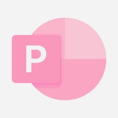 a pink circle with the letter p on it