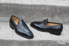 Crafted Leather Classic Men Black Moccasin Loafers Dress Shoes on Storenvy Black Moccasins, Loafers Dress, Quality Leather Boots, Custom Design Shoes, Handmade Leather Shoes, Moccasins Shoes, Classic Man, Leather Craft, Moccasins