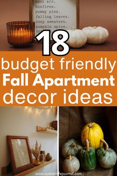 Transform your apartment into a cozy fall haven with our budget-friendly DIY fall decor ideas! Discover how to effortlessly incorporate warm fall colors, textures, and nature-inspired accents for a stunning, inviting space. Sharing the cutest fall wreath ideas, fall garlands, DIY felt pumpkins and homemade fall candles. Can't wait for you to find some adorable fall crafts to create for your autumn home decor! Homemade Fall Candles, Wreath Ideas Fall, Decorating Ideas For Apartments, Garlands Diy, Fall Family Activities, Fall Wreath Ideas, Fall Apartment Decor, Fall Garlands, Ideas For Apartments