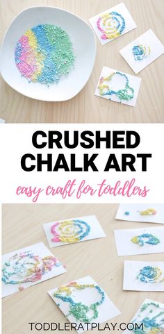 the finished art project for kids to make with crochet and crafting materials