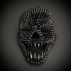 A skull-shaped mask adorned with plastic spikes can be a distinctive and unique addition to not only Halloween festivals but also various parties. This type of mask can enliven the party atmosphere with its unique and eye-catching design and features an elastic band for comfortable wearing. It is particularly suitable for events where you want to create a sense of fear or mystery. The skull-shaped mask would stand out even more at Halloween parties. Silver Masquerade Mask, Mask Ball, Lace Skull, Devil Mask, Monster Mask, Plastic Mask, Ball Mask, Party Mask, Cool Monsters