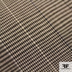 Houndstooth Wool Suiting - Black/White Jackets Reference, Head Turning Outfits, Luxury Fashion Brands, Well Dressed Women, Novelty Fabric, Black And White Fabric, White Houndstooth, Tailored Dress, Houndstooth Pattern