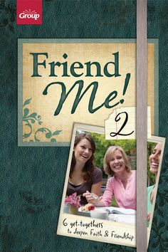 the book cover for friend me 2, featuring two women smiling and one holding a cup