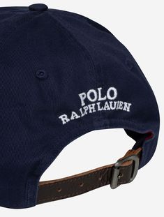 Crafted with cotton twill and finished with a leather back strap, this ball cap features the iconic Polo Bear on the front. Seamed brim. Six-panel construction. Embroidered ventilating eyelets. Sweatband in the interior. Polo Bear and "Polo" embroidered on the front. "Polo Ralph Lauren" embroidery and a buckled leather strap on the back. Shell: 100% cotton. Strap: 100% leather. Hand wash or dry clean. Imported. By choosing our cotton products, you're supporting our investment in the Better Cotton™ mission to help cotton communities survive and thrive while protecting and restoring the environment. Ralph Lauren Sport, Polo Bear, Accessories Collection, Ball Cap, Back Strap, Cotton Twill, Polo Ralph, Investment, Leather Straps