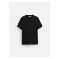 Cotton knit T-shirt. Round neck and short sleeves. Basic Streetwear T-shirt With Ribbed Neckline, Classic Short Sleeve T-shirt For Streetwear, Classic T-shirt With Ribbed Neckline For Summer, Basic T-shirt With Ribbed Neckline For Streetwear, Black Crew Neck Graphic Tee Short Sleeve Top, Black Graphic Tee Short Sleeve Crew Neck Top, Black Graphic Tee Crew Neck Short Sleeve Top, Black Cotton T-shirt With Ribbed Neckline, Black T-shirt With Ribbed Neckline For Streetwear