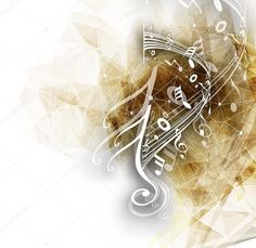 an abstract music background with musical notes and trebles stock photo 547982