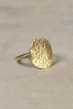 Grande Crater Ring | Mahnal Texture Jewelry, Hammered Jewelry, Brass Rings, Metalsmithing Jewelry, Organic Jewelry, Bronze Jewelry, Hammered Rings, Contemporary Ring, Circle Ring