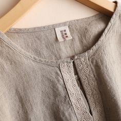 Women's Linen Blouse Solid Color Embroidery V-Neck Retro Vintage Blouse Shirts Casual V-neck Blouse With Embroidered Neckline, Linen Tops With Henley Neckline For Summer, Linen Henley Neckline Tops For Summer, Summer Linen Tops With Henley Neckline, Cotton Henley Neckline Summer Blouse, V-neck Linen Blouse With Floral Embroidery, Linen V-neck Blouse With Floral Embroidery, V-neck Top With Embroidered Neckline For Summer, Summer Long Sleeve Linen Embroidered Top