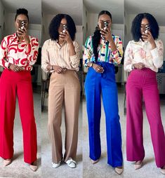 My office looks lately. Colorful Office Clothes, Office Outfits Black Women, Future Cpa, Teachers Outfits, Teacher Dress Code, Casual Teacher Outfits, Office Outfit Inspiration, Bold Clothes, Classy Vibes