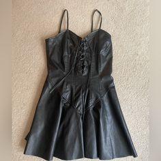 Black Faux Leather Dress. Bnwot. I Have A Large And X-Large, Neither Fit So They’re Both Brand New. Very Well Made. Lace Up Front. Really Sexy. Perfect For Halloween. Black Leather Mini Dress, Leather Corset Dress, Black Gothic Dress, Black Faux Leather Dress, Leather Mini Dress, Faux Leather Dress, Gothic Dress, Leather Dress, Leather Mini