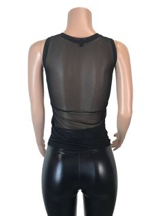 "**Due to SO MANY issues with USPS - we STRONGLY ENCOURAGE you to purchase the UPS Upgrade with your order located here: https://www.etsy.com/listing/926751536/ups-upgrade Sheer stretch black mesh tank top that fits to the body. The mesh has plenty of stretch. Women's Sizing (See below for instructions on where measurements should be taken) Extra Small (0-2): Bust 31\"-32\" / Waist 24\"-25\" / Hips 33\"-35\" Small (4-6): Bust 33\"-34\" / Waist 26\"-28\" / Hips 36\"-37\" Medium (8-10): Bust 35\"- Fitted Athleisure Tank Top For Night Out, Fitted Mesh Back Tank Top For Gym, Fitted Black Tank Top With Mesh Back, Fitted Mesh Tank Top With Mesh Back, Fitted Mesh Tank Top For Workout, Fitted Mesh Workout Top, Fitted Mesh Top For Workout, Fitted Black Mesh Tank Top, Fitted Mesh Yoga Tops