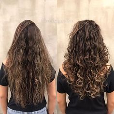 3a Curls, Perm Curls, Curly Perm, Long Hair Perm, Ombre Curly Hair, Hairstyles Bangs, Deva Cut, Spiral Perm, Layered Curly Hair