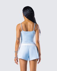 The classic cami tank will never fail 🙌 Made from jersey fabric and complete with O-ring & slider adjustable straps- this timeless closet essential is perfect as an everyday look or layering piece 💙 Cami Tank Top With Adjustable Straps For Loungewear, Adjustable Straps Cami Tank Top For Loungewear, Cami Tops With Adjustable Straps For Loungewear, Casual Camisole With Built-in Bra For Daywear, Daywear Tank Top With Adjustable Straps, Casual Camisole With Built-in Bra For Loungewear, Tank Tops With Adjustable Straps For Loungewear, Solid Tops With Built-in Bra For Daywear, Spring Loungewear Tank Top With Built-in Bra