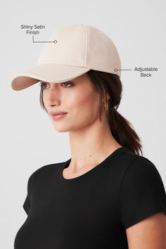 Get the quiet luxury look in this new satin take on our classic Off Duty hat. It’s designed with the same classic fit and curved brim, plus a shiny buckle in back to adjust the fit. Best of all? It works with everything from chic tailoring to a laid-back sweat set. Adjustable Solid Baseball Cap With Short Brim, Classic Fitted Visor Hat, Classic Baseball Cap With Curved Brim, Classic Adjustable Visor Fitted Hat, Classic Curved Bill Hat, Classic Adjustable Dad Hat With Curved Brim, Classic One Size Fits Most Baseball Cap, Classic Dad Hat With Visor, Classic Trucker Hat With Short Brim