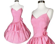 Retro Spaghetti Strap Party Dress, Pink 90s Dress, Vintage Prom Dresses 90s Pink, Retro Pink A-line Mini Dress, 80’s Prom Dress Nordstrom, 80’s Pink Prom Dress, Best Blazer, Prom Party, Full Circle Skirts