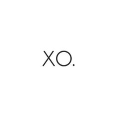 the word xo is written in black on a white background