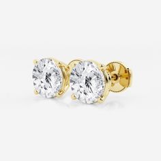 If elegance and class is what describes you, then these round lab grown diamond stud earrings are a must for your jewelry collection. Set in a beautiful four prong setting, and made so that the light can shine through the basket, these diamonds shine like no other. Diamond Stud Earrings, Diamond Stud, Diamond Earrings Studs, Diamond Studs, Prong Setting, Lab Grown, Lab Grown Diamonds, Jewelry Collection, Lab