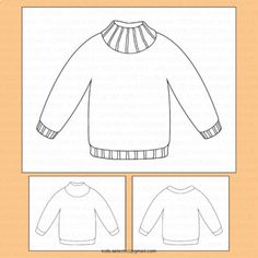 the front and back views of a sweater