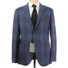 * Sleeve (Shoulder Seam To End Of Sleeve): 24.5 * Length (Bottom Of Collar): 28.5 * Shoulder To Shoulder: 17.75 * Pit To Pit: 19.5 * Waist (Across At Top Button): 18.5 Note: Buttons Do Come With This Sport Coat. Elegant Blue Sport Coat With Patch Pockets, Elegant Blue Suits With Patch Pockets, Designer Blue Blazer For Business Casual, Formal Blue Sport Coat With Patch Pockets, Formal Blue Blazer With Patch Pockets, Blue Business Outerwear With Patch Pockets, Elegant Blue Blazer With Patch Pockets, Designer Navy Outerwear For Formal Occasions, Blue Semi-formal Suits With Patch Pockets