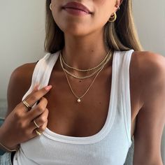 Mari Necklace Set - Shani Jacobi Jewelry Elegant Gold Necklace, Festival Necklace, Boho Choker, Layered Necklace Set, Gold Necklace Layered, Gold Plated Silver, Pearl Pendant, Gold Style, Layered Necklaces