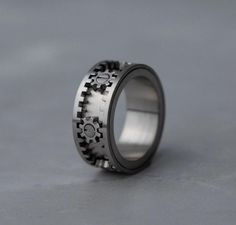 Fidget Cogwheel Ring, Spinner Cogwheel Ring, Rotatable Ring, Cogwheel Ring, Fidget Ring, Spinner ring, Gift l am very glad to see you in our store! Our store sells only high-quality goods!We are based on the sale of jewelry such as necklaces, earrings. There is also such jewelry as bracelets, ankle bracelets, rings. We try to fully satisfy our customers and keep in touch with them from start to finish! Delivery time varies, but generally, it is about 7-15 days.If you have any questions about the product, we are always ready to answer you. High-quality goods will serve you or your loved ones for a very long time!This jewelry, as written above, is of very high quality, made of high-quality metal and by gold hands! Avoid contact with chemicals! If you have questions about the delivery, what s Fidget Rings, Spinner Ring, Spinner Rings, Keep In Touch, Gold Hands, Ankle Bracelets, Rings Statement, Ring Gift, See You