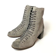 Brand New! Factory Distressed Size 37 (Us 6-6.5 But These Run Narrow And A Tad Small So More Like A 5.5-6) Questions? Leave A Comment Below! Ref90 Lace-up Heeled Boots For Winter, Winter Lace-up Boots With Stacked Heel, Fitted Lace-up Winter Booties, Casual Lace-up Mid-calf Boots For Spring, Lace-up Suede Heeled Boots For Winter, Winter Lace-up Suede Heeled Boots, Casual Lace-up Heeled Boots For Spring, Lace-up Mid-calf Boots With Leather Sole For Fall, Fall Lace-up Mid-calf Boots With Leather Sole