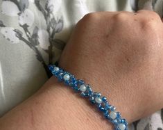 Ojitos Wixárika Adjustable Beaded Bracelet - Etsy Blue Jubilee Bracelet With Round Beads, Adjustable Beaded Bracelet, Chain Link Bracelet, San Antonio, Link Bracelets, Beaded Bracelet, Chain Link, Jewelry Crafts, Beaded Bracelets