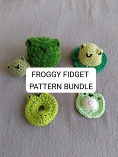 crocheted froggy fidgett pattern bundle