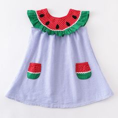 New Seersucker Watermelon Dress, Spring & Summer, Birthday, Pickles Picks Plus Sweet Summer Dress For Picnic, Sweet Summer Beach Dresses, Summer Beach Dresses In Seersucker, Sweet Spring Dress For Picnic, Sweet Spring Dresses For Picnic, Sweet Spring Picnic Dress, Summer Gingham Seersucker Dresses, Summer Birthday Cotton Dress, Sweet Multicolor Summer Dress