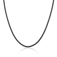 "Complete your fashionable look with this stylish LYNX stainless steel rolo chain necklace. Complete your fashionable look with this stylish LYNX stainless steel rolo chain necklace. Chain type: franco Chain width: 2.5 mm Metal: stainless steel Plating: ion plated Finish: polished Packaging: boxed, pouch Please note, due to the high value of this item, a signature may be required upon delivery. Size: 30"". Color: Black. Gender: male. Age Group: adult." Everyday Black Chain Link Necklace, Classic Black Chain Necklace With Box Chain, Elegant Black Curb Chain Necklace, Everyday Black Link Chain Necklace, Black Cuban Link Chain Necklace Gift, Black Curb Chain Necklace For Everyday, Everyday Black Curb Chain Necklace, Black Round Stainless Steel Chain Necklace, Everyday Black Box Chain Necklace