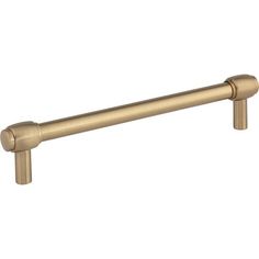 an antique brass finish pull handle on a white background