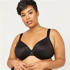 Catherines Full Coverage Smooth Underwire Bra New With Tags - Could Be Either A Tag On Strap Or Side Of Bra Size: 50c Color: Black Material: 83% Nylon 17% Spandex Adjustable Straps The Label Inside The Back Of The Item Has Been Marked Through To Prevent Returns To Department Stores. Classic Black Bra With Medium Bust Support, Black Full Coverage Classic Bra, Nude T Shirts, Front Closure Bra, Nude Bra, White Sports Bra, Department Stores, Full Coverage Bra, Racerback Bra