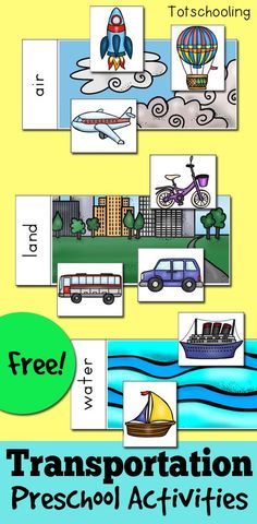 FREE Transportation activities for preschoolers featuring cars, trucks, trains, boats and other vehicles. Activities include matching, patterns, sorting by air, land, water, and sorting by syllables. Transportation Activities For Preschoolers, Prek Transportation, Preschoolers Activities, Transportation Worksheet