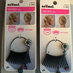 Beautiful Scunci Hair Accessories. Set Of 2. Hair Accessories Set, Accessories Set, 2 Colours, Black Blue, Blue Black, Women Accessories, Hair Accessories, Thing 1, Hair