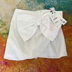 Reposhing This Item I Purchased From @Gabybat22. Loved It, But Ready To Rotate For Something New. Questions? Leave A Comment Below! Skort Denim, Zara Pleated Skirt, Knotted Skirt, Zara Skort, Belted Midi Skirt, Faux Leather Midi Skirt, White Skort, Wrap Skort, Dressy Shorts