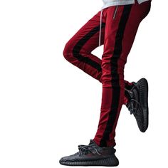 New Casual Pants Stand Alone Wish AliExpress Hot Style Men's Sports Pants Hit Color Cotton Straight-Leg Pants - Blue Force Sports Red Cotton Sweatpants For Jogging, Red Cotton Joggers For Jogging, Red Stretch Sweatpants Sportswear, Red Stretch Sweatpants, Red Joggers With Pockets For Jogging, Red Stretch Joggers For Jogging, Red Stretch Pants For Jogging, Red Stretch Sweatpants For Sports, Stretch Sportswear Pants In Red