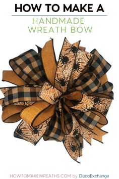 how to make a handmade wreath bow