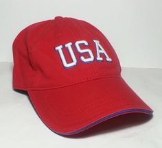 American Eagle Outfitters Baseball Cap USA Red Adjustable Back-strap