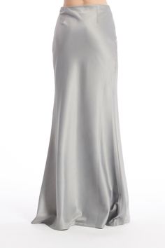 This elegant long faux satin skirt has a side zipper and is lined. 95% Polyester, 5% Spanex. Lining is 100% Polyester. Hand wash. Made in India. Evening Flared Satin Maxi Skirt, Elegant Full-length Dress With Lined Skirt, Formal Full-length Dress With Lined Skirt, Formal Full-length Lined Dress, Fitted Flared Skirt With Bias Cut, Fitted Bias Cut Flared Skirt, Fitted Bias Cut Skirt, Elegant Full Length Evening Skirt, Full Length Evening Dress With Lined Skirt