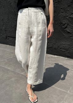 Featuring a high waist and patchwork design, these Casual White Linen Crop Pants are a must-have for any summer wardrobe. With added pockets for convenience, these pants are both stylish and functional.Fabric: LinenSize & Fit: This garment fits true to size.Length: Size L measures 38.22"from waist to hem.Waist:Fitted - very fitted at natural waist Hip: Loosely Fitted. room for hips.Hand Wash Cold. Wide Leg Bottoms With Patchwork And Relaxed Fit, Patchwork Wide Leg Bottoms With Relaxed Fit, Relaxed Fit Wide Leg Patchwork Bottoms, Patchwork Relaxed Fit Ankle-length Bottoms, Beige Patchwork Pants For Spring, Spring Patchwork Pants, Wide Leg Patchwork Bottoms For Spring, High Waist Relaxed Fit Pants With Patchwork, High Waist Relaxed Fit Patchwork Pants