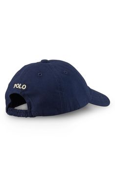 Kids can shade their faces in classic style with this cotton-twill baseball cap sporting a pre-curved bill and iconic polo embroidery. Elasticized back strap 100% cotton Spot clean Imported Ralph Lauren Kids, Back Strap, Newport, Cotton Twill, Baseball Cap, Classic Style, Baby Clothes, Ralph Lauren, Nordstrom