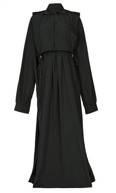 Women's Black Kashibo Abaya Black Long Sleeve Abaya For Fall, Elegant Solid Abaya For Fall, Elegant Solid Color Abaya For Fall, Oversized Long Sleeve Black Abaya, Oversized Black Long Sleeve Abaya, Oversized Black Abaya, Long Sleeve Abaya For Work, Solid Color Long Sleeve Abaya For Work, Solid Long Sleeve Abaya For Work