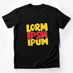 Bold Lorm Ipsum Graphic T-Shirt, Yellow and Red Text Design, Casual Streetwear, Unisex Fashion Tee Male T-Shirt Custom graphic T-Shirt.Customize your color Red Short Sleeve T-shirt With Name Print, Red Slogan Short Sleeve Shirt, Red Funny Tops With Letter Print, Funny Red Tops With Letter Print, Yellow Short Sleeve T-shirt With Name Print, Red Short Sleeve Shirt With Slogan, Red Funny Slogan T-shirt, Red Slogan Crew Neck Shirt, Red Crew Neck T-shirt With Name Print