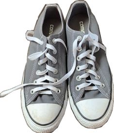 Gray Low-top Canvas Shoes With Laces, Gray Low-top Canvas Shoes For Spring, Spring Gray Sneakers With Speckled Midsole, Gray Lace-up Converse Sneakers, Gray Converse Sneakers With Speckled Midsole, Grey Converse, New Converse, Shoes Grey, Women's Converse