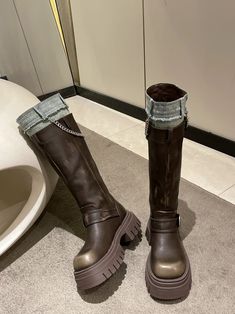 Color: Black, Brown; Shoe Size: 35, 36, 37, 38, 39, 40 Chain Shoes, Sheer Swimsuit, Trending Flats, Women Chain, Swimsuit Design, Boot Brands, Brown Shoe, Winter 2024, Resort Wear