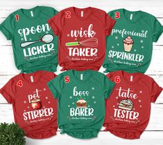 Christmas baking crew shirt, Christmas family shirts, baking crew shirt, funny Christmas t-shirt, Christmas baking, matching Christmas shirt NEWP03 👏CONGRATULATIONS You have found an online shop with reasonable prices, amazing quality, and fast shipping  We offer shirts for VACATIONS, HOLIDAYS, EVENTS, FAMILY REUNIONS, BIRTHDAYS, MOTHER'S DAY, FATHER'S DAY, GRADUATIONS, FUNNY T-SHIRTS as well as CUSTOM T-SHIRTS.  💖Description💖  --About this T-shirt--  👉Our Adult Unisex T-Shirt brand is BELLA CANVAS Available in size: XS, S, M, L, XL, 2XL, 3XL, 4XL, 5XL - 100% Airlume combed and ringspun cotton (fiber content may vary for different colors) - Light fabric (4.2 oz/yd² (142 g/m - Retail fit - Tear away the label - Runs true to size  👉Our Youth Unisex T-Shirt brand is Gildan-Kids Heavy Cot Christmas Baking Shirts, Funny Christmas Tshirts, Matching Christmas Shirts, Family Christmas Shirts, Crew Shirt, Family Reunion, Christmas Tshirts, Baby Bag, Family Shirts